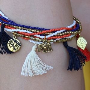 🚨SALE🚨 Beaded Charm elephant tree of life Bracel